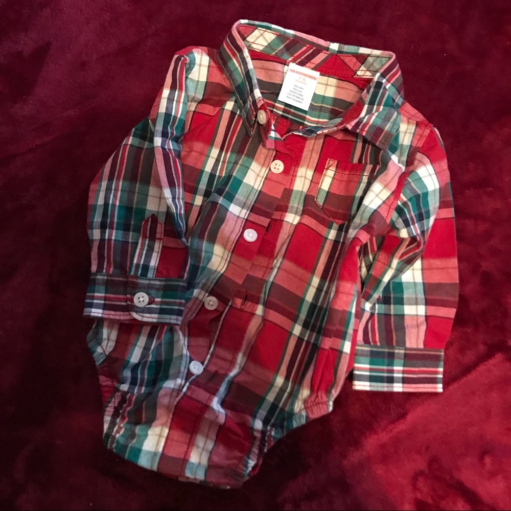 Gymboree button down onesie